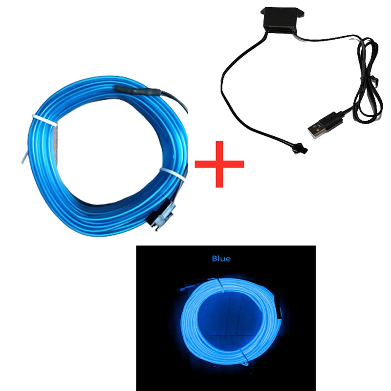 Car Interior Neon Wire Light