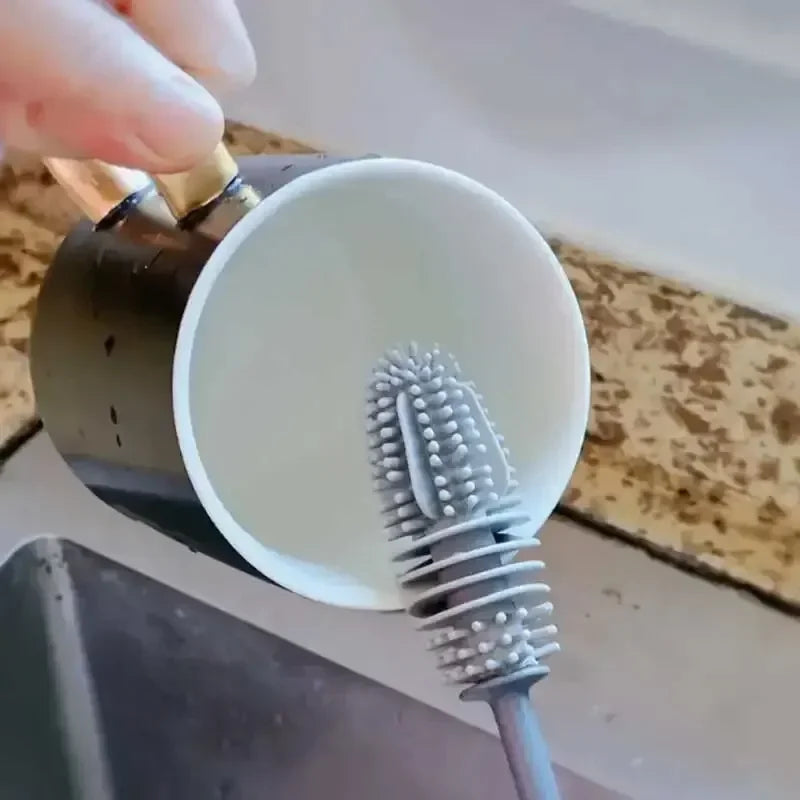 Long-Handle Silicone Bottle & Cup Brush