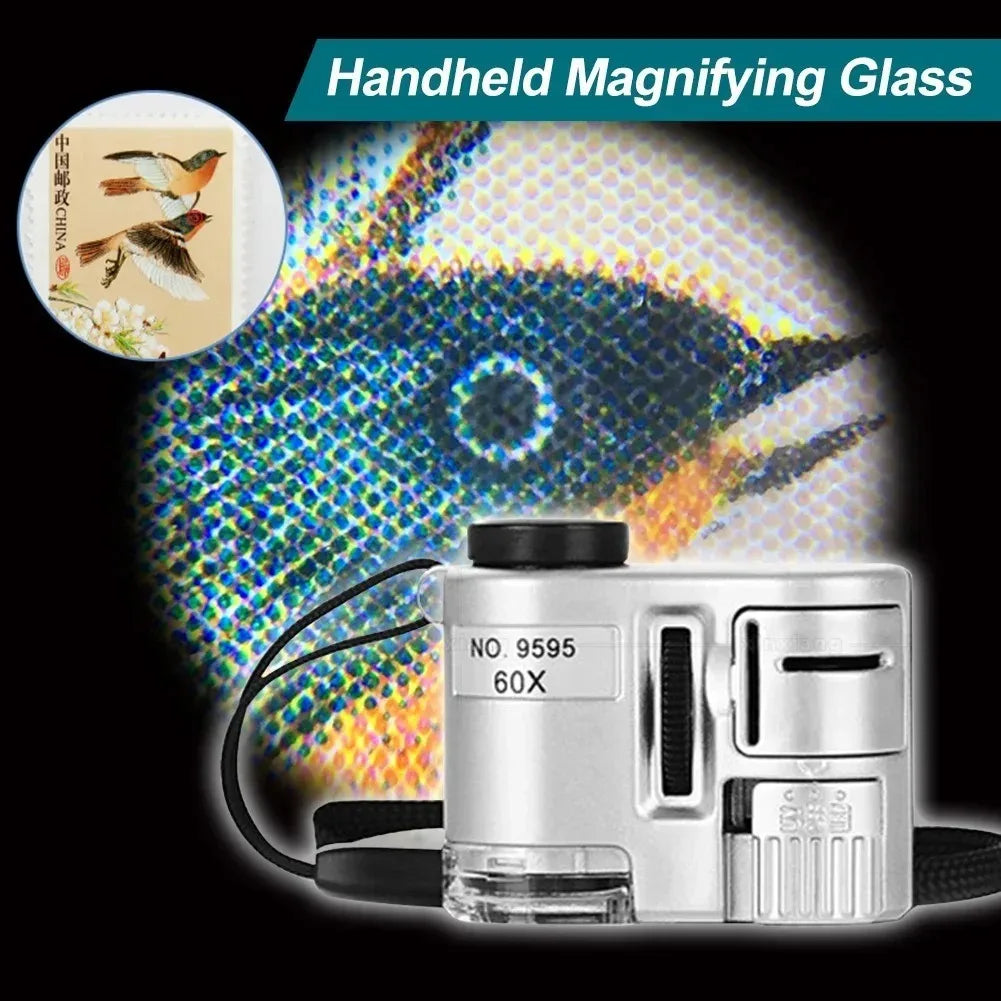 Pocket 60X LED Magnifier Loupe