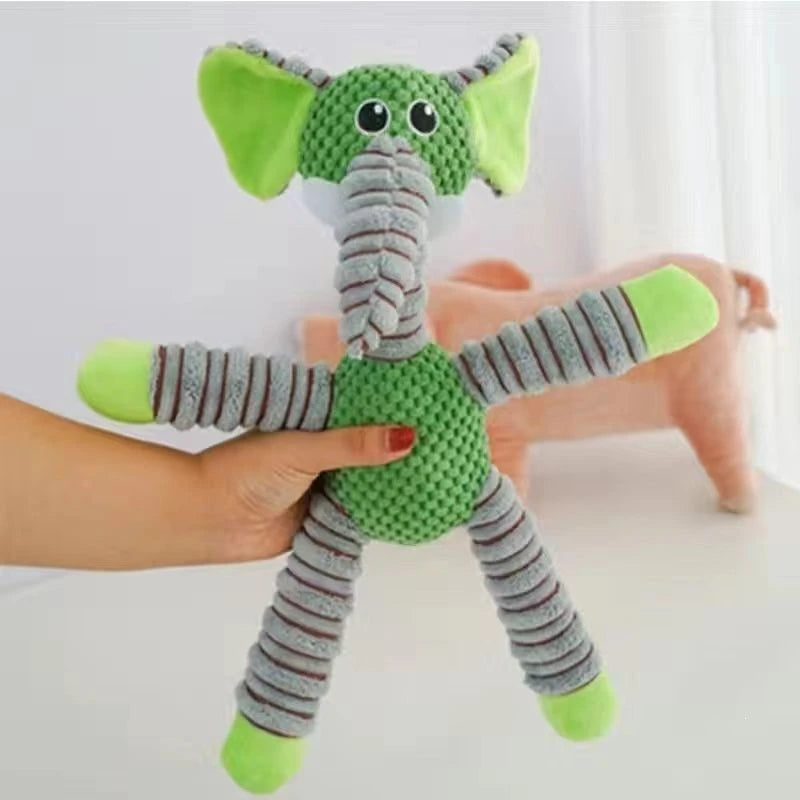 Squeaky Plush Elephant Dog Toy