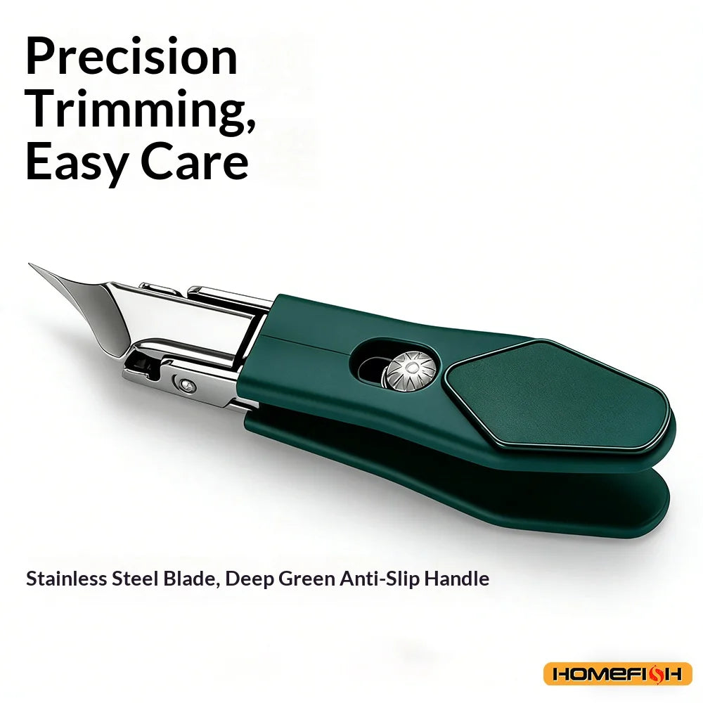 Wide-Jaw Toenail Clipper with Slanted Edge