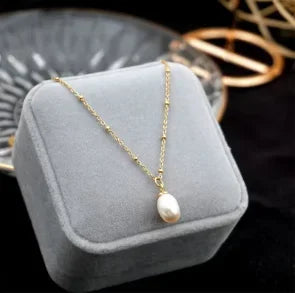 Gold-Tone Stainless Steel Textured Necklace
