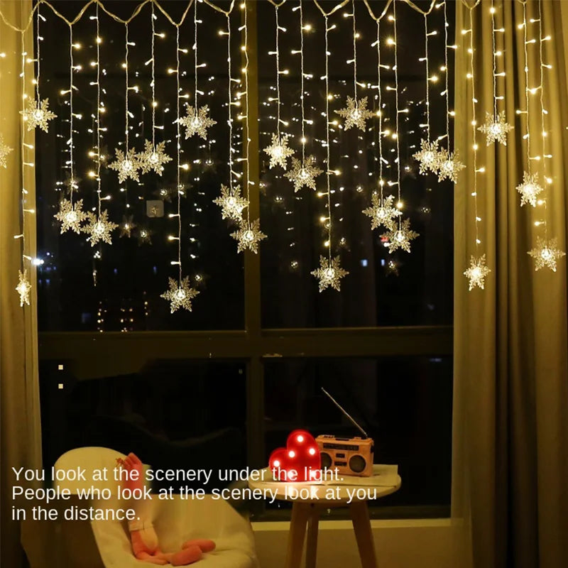 Snowflake LED Curtain Lights