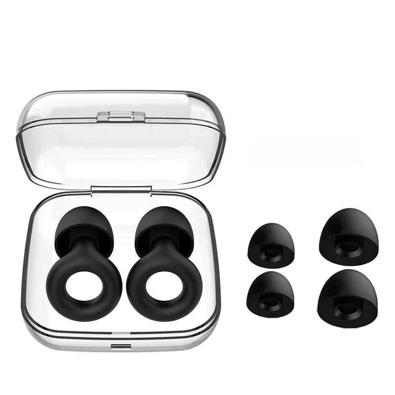 Reusable Silicone Ear Plugs with Case