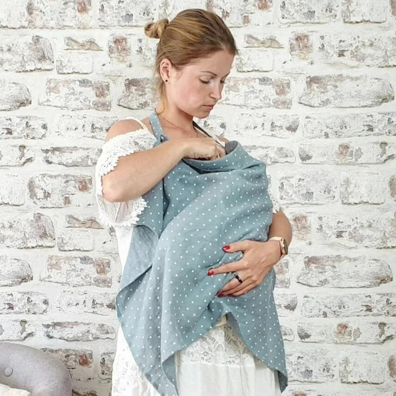 Breathable Cotton Muslin Nursing Cover