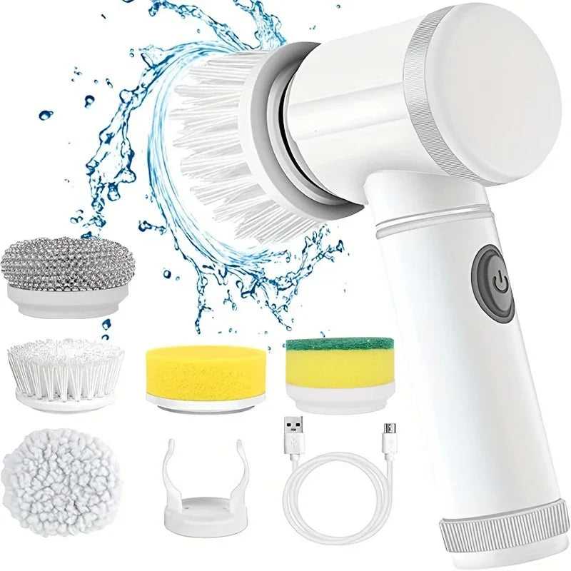 Cordless Electric Spin Scrubber with Brush Heads