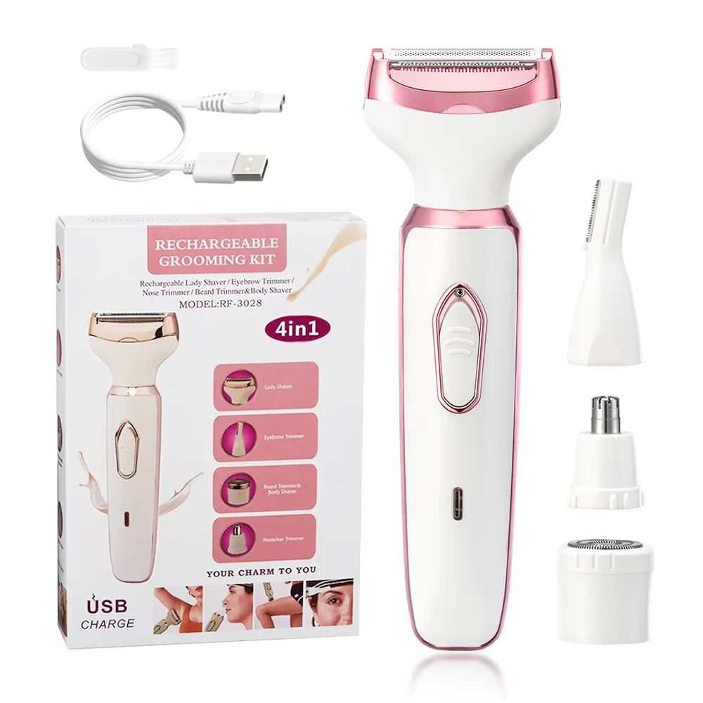 4-in-1 Rechargeable Lady Shaver & Trimmer