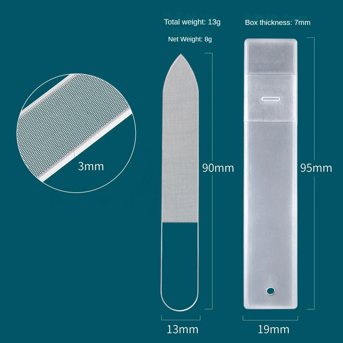 Nano Glass Nail File with Case