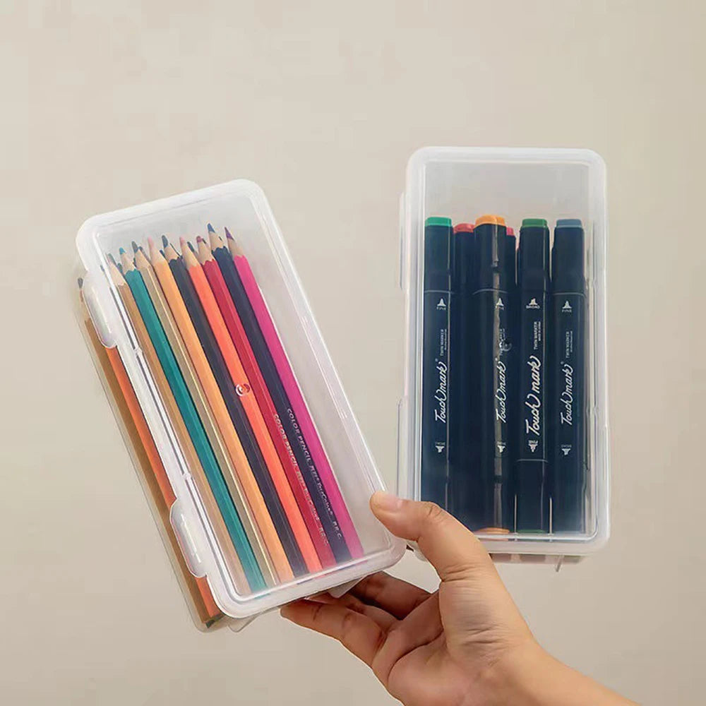 Clear Stackable Pen & Pencil Box