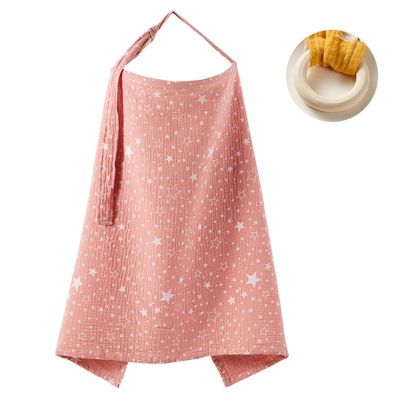 Breathable Cotton Muslin Nursing Cover
