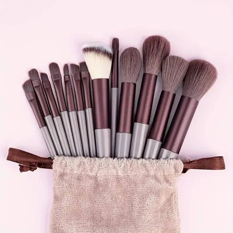 Fluffy Kabuki & Blending Makeup Brush Set