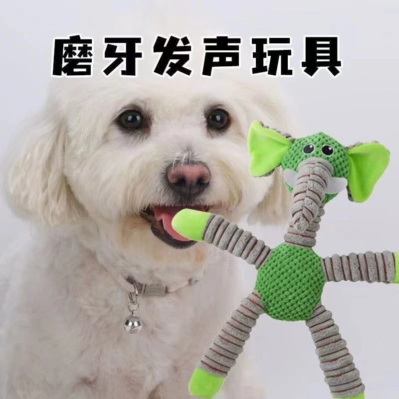 Squeaky Plush Elephant Dog Toy
