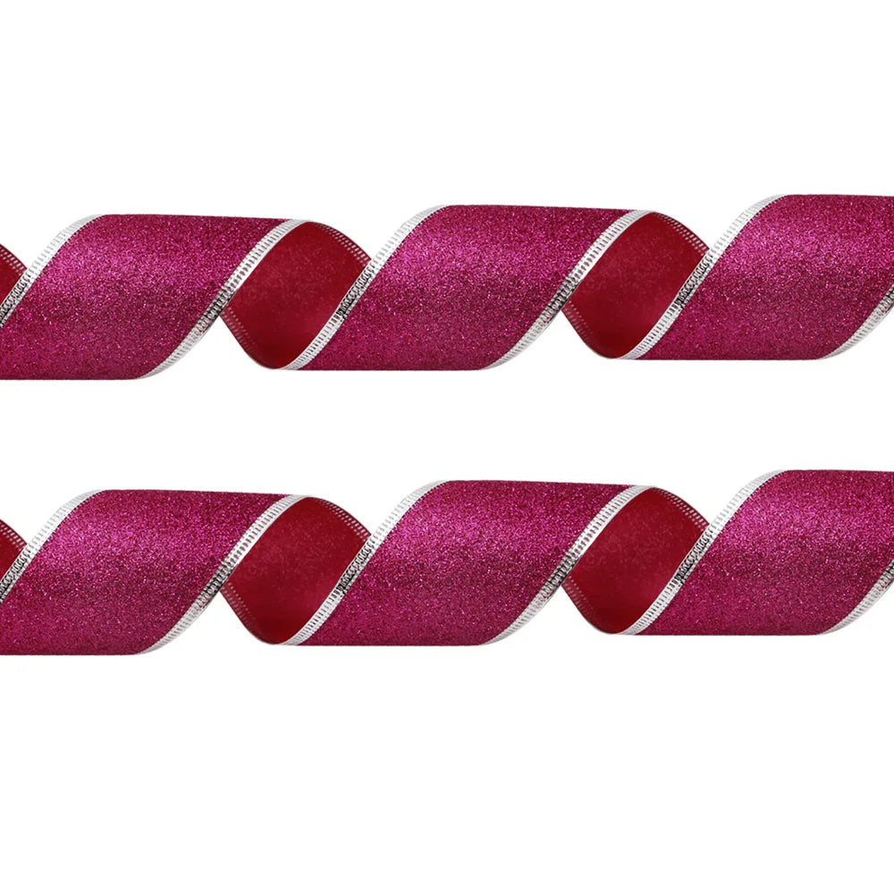 Wired Glitter Christmas Ribbon, 2 m