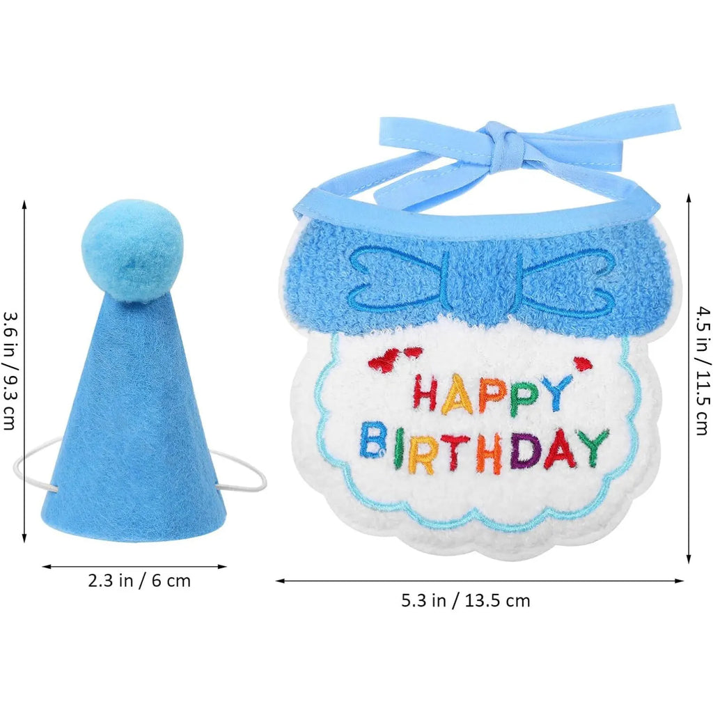 Pet Birthday Bandana & Party Hat Set
