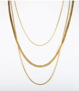 Gold-Tone Stainless Steel Textured Necklace