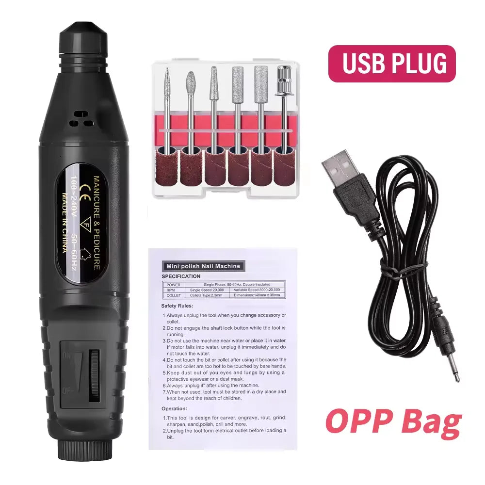 6-in-1 Electric Nail File Set