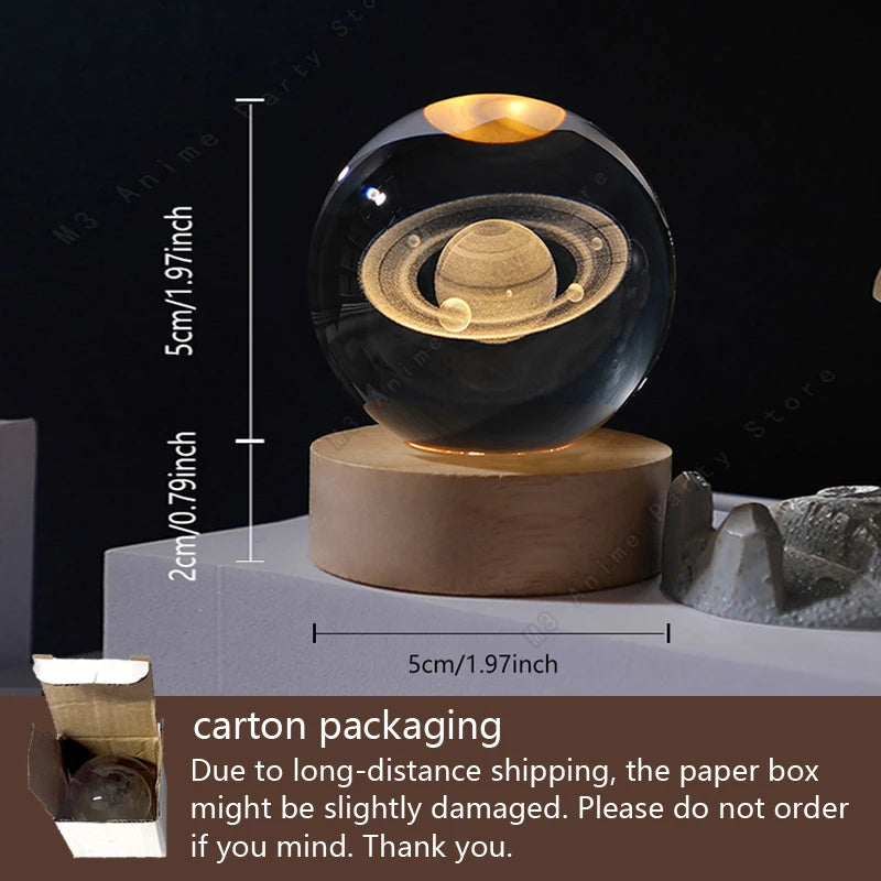 Crystal Ball Planet Night Light