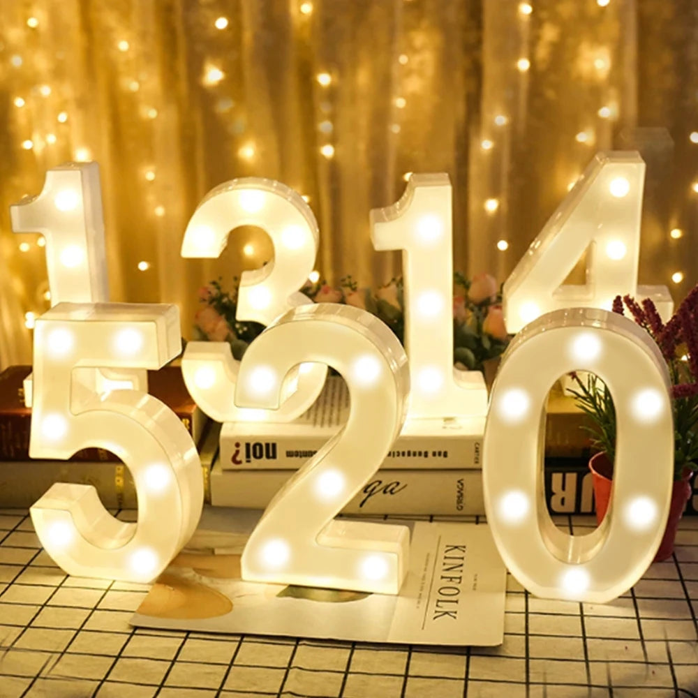 LED Marquee Number & Heart Light