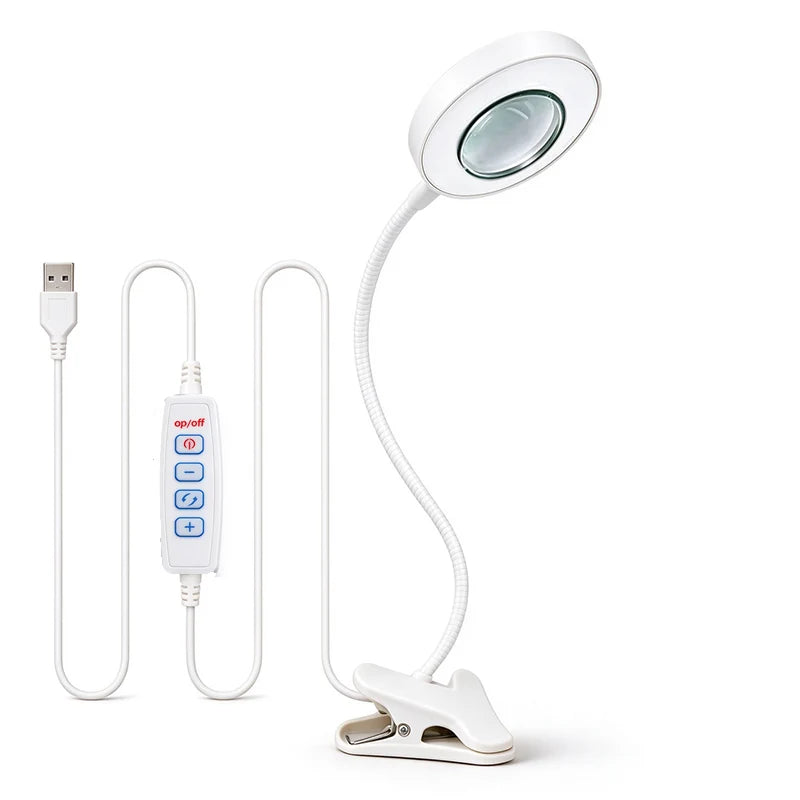 10X Magnifying Clamp Lamp with LED Light