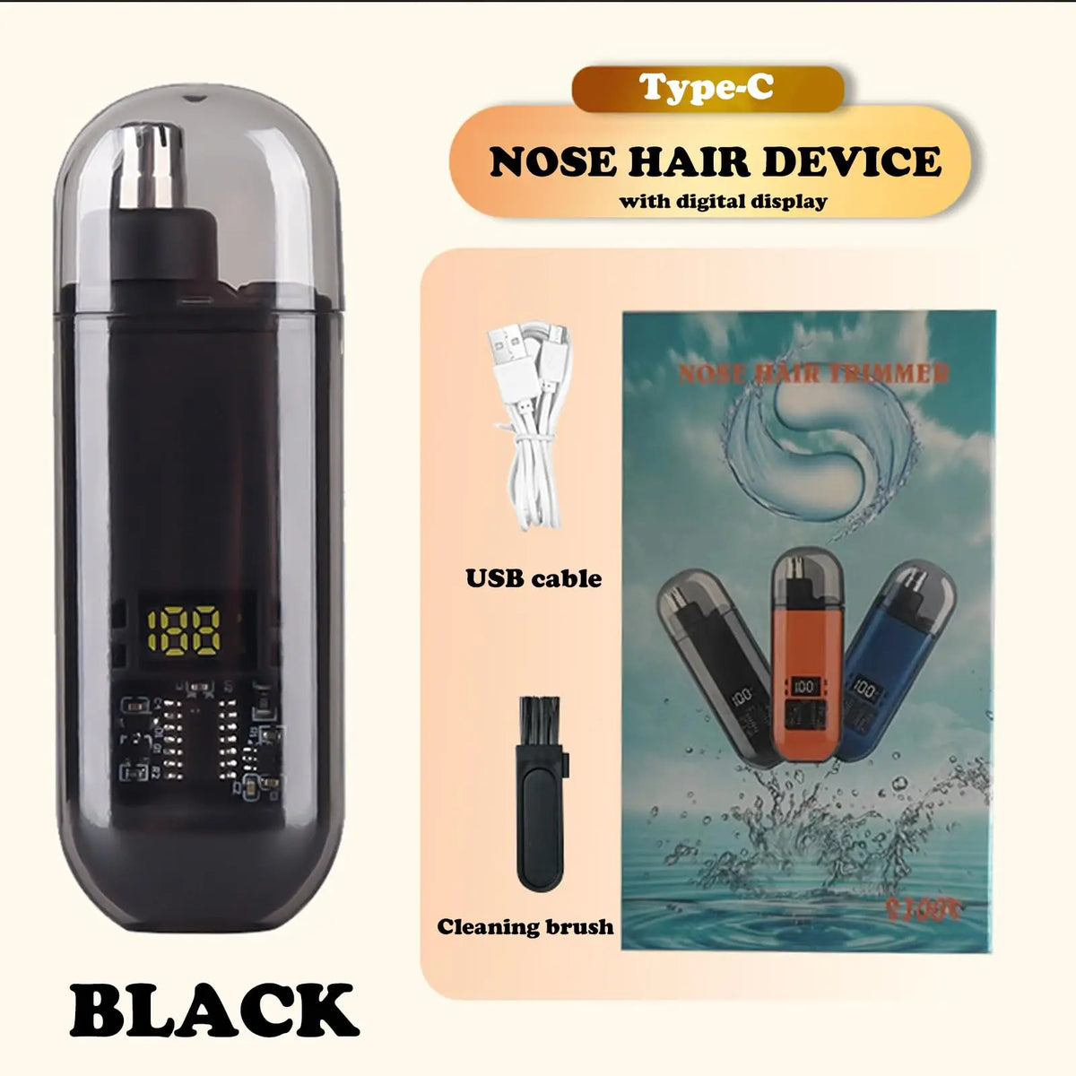 USB Rechargeable Nose & Ear Hair Trimmer