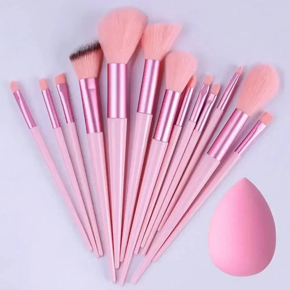 Fluffy Kabuki & Blending Makeup Brush Set