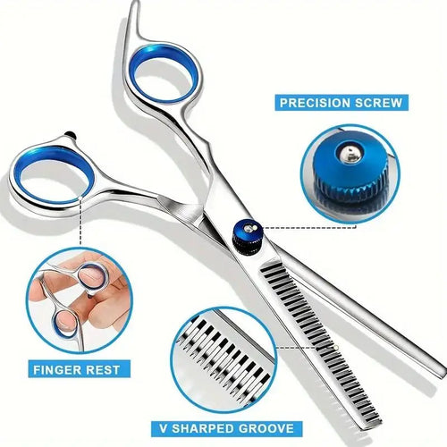 4-Piece Pet Grooming Scissors with Round Safety Tips