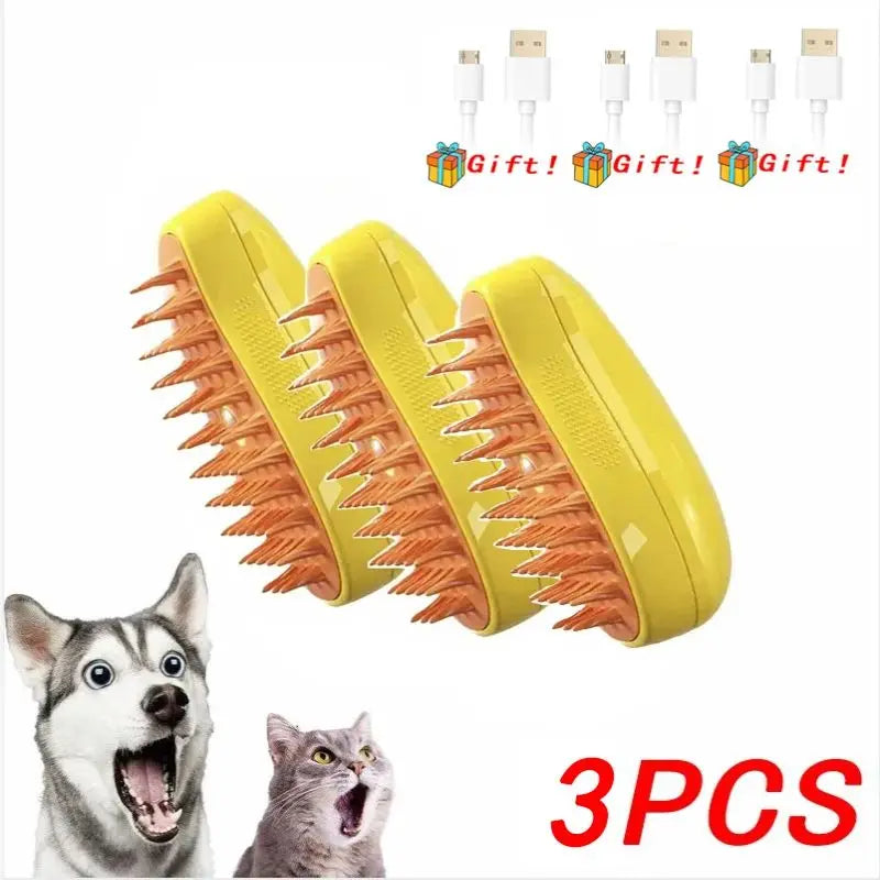 Pet Steam Grooming Brush