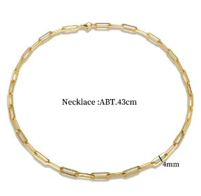 Gold-Tone Stainless Steel Textured Necklace