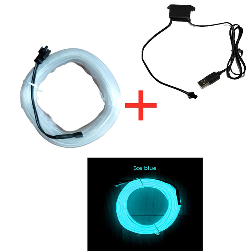 Car Interior Neon Wire Light