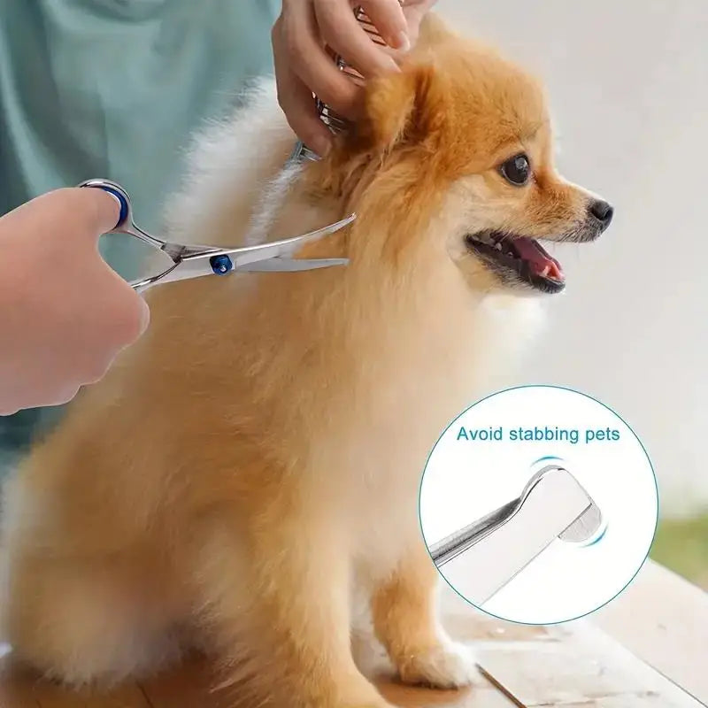 4-Piece Pet Grooming Scissors with Round Safety Tips