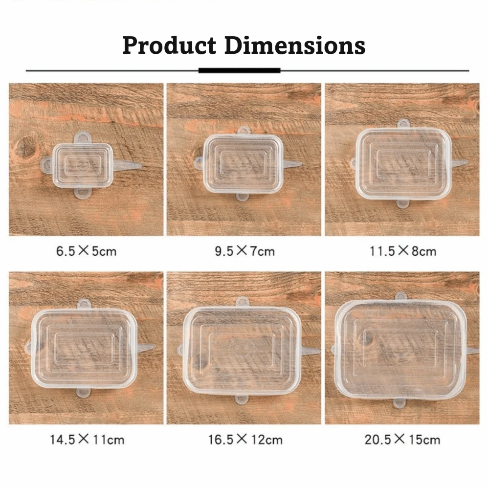 Stretch Lids Set, 6 Pieces