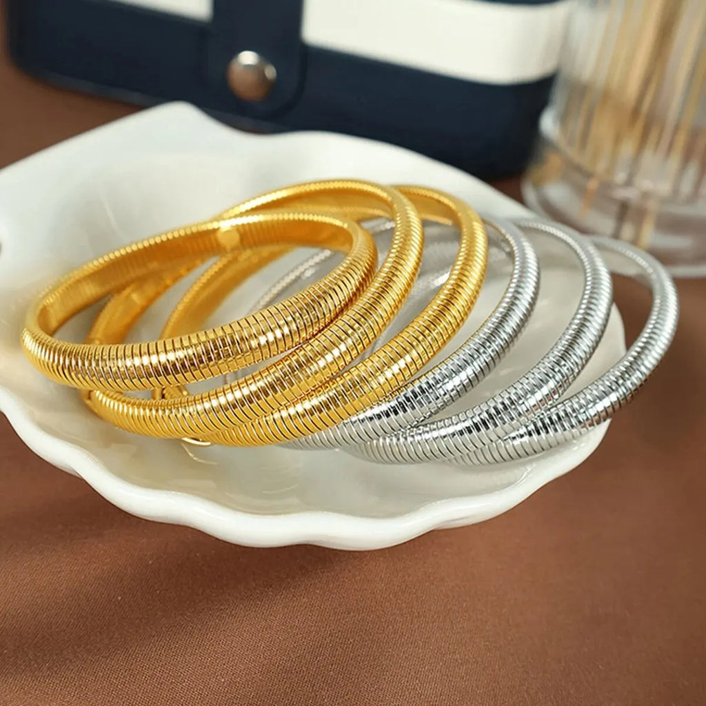 Gold-Tone Flex Bangle Bracelet