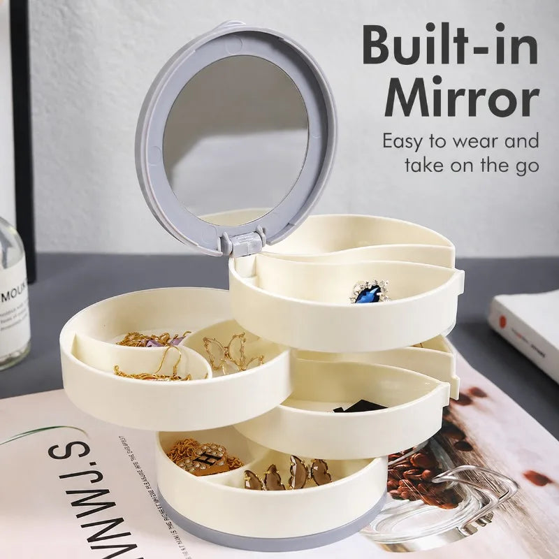 Rotating Jewellery Tray with Mirror
