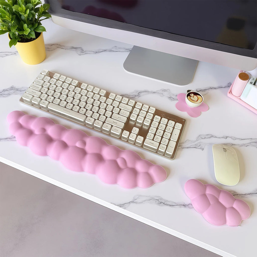 Cloud Keyboard & Mouse Wrist Rest Set