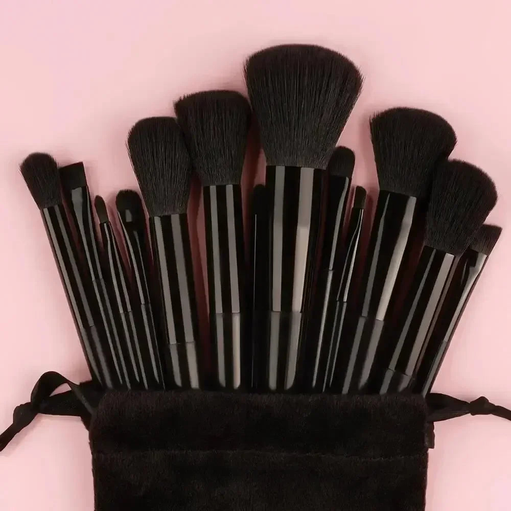 Fluffy Kabuki & Blending Makeup Brush Set