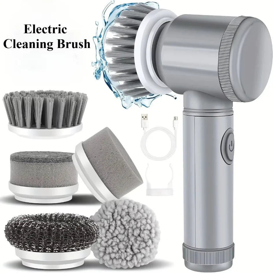 Cordless Electric Spin Scrubber with Brush Heads