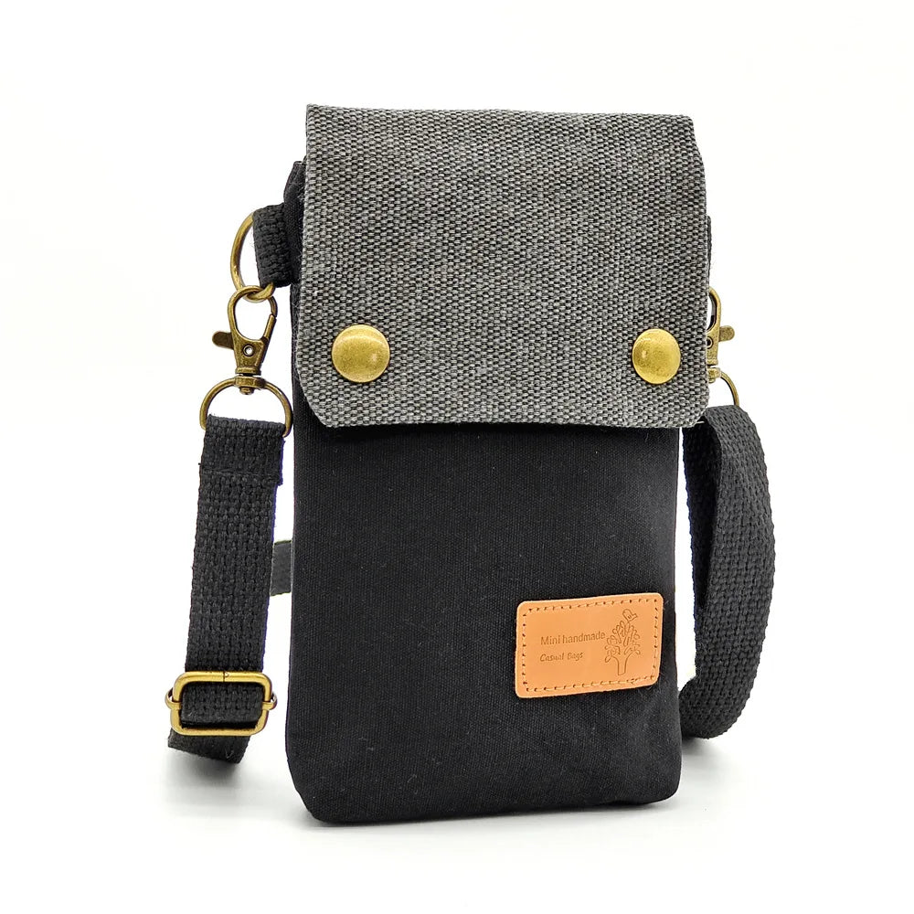 Canvas Mini Crossbody Phone Bag