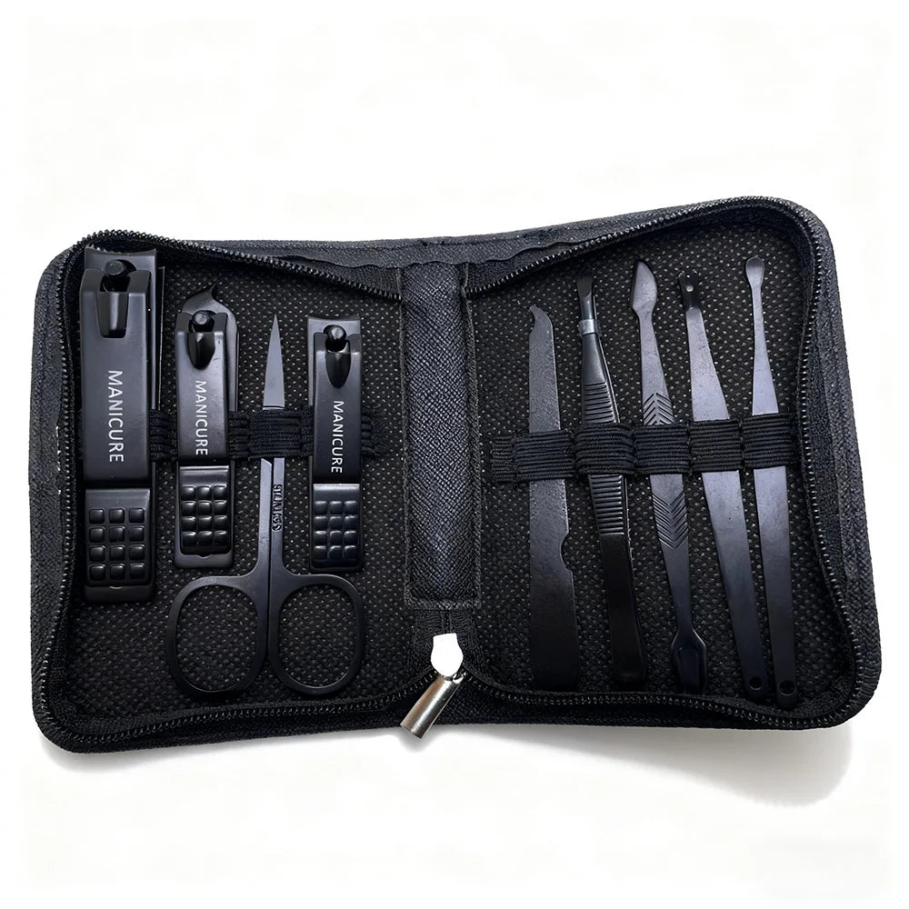 Stainless Steel Manicure Set with Case