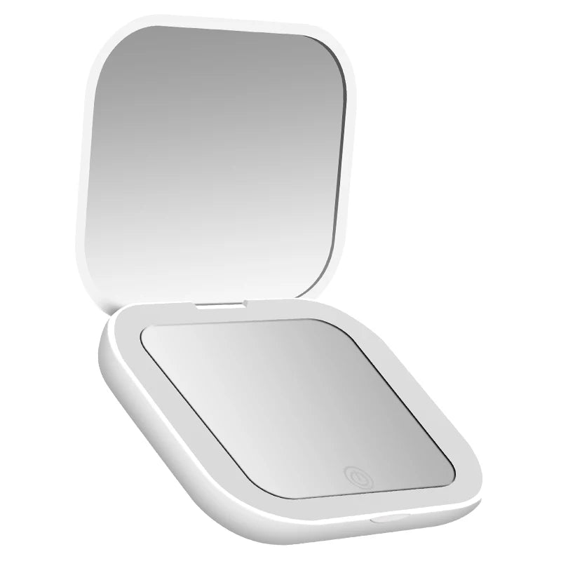 Rechargeable LED Compact Mirror, 1x & 2x