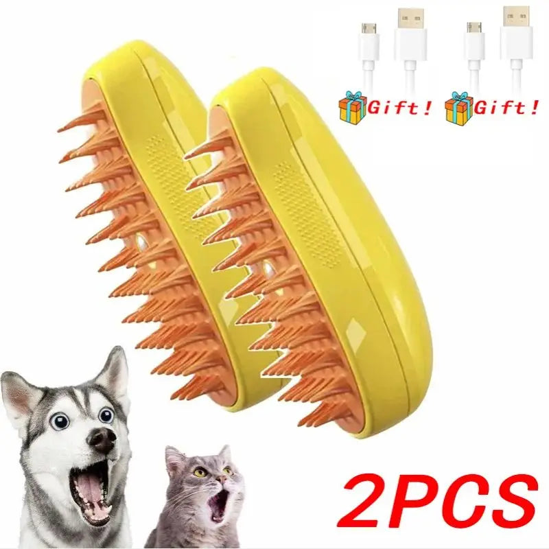 Pet Steam Grooming Brush