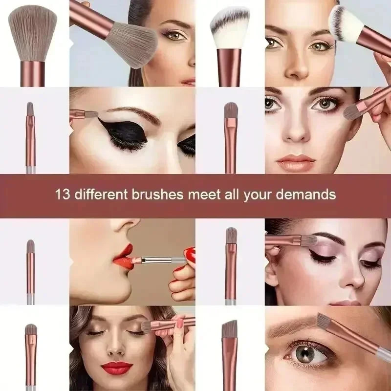 Fluffy Kabuki & Blending Makeup Brush Set