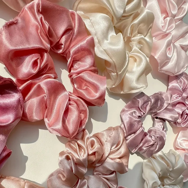 Satin Scrunchie Set: 16 Pieces