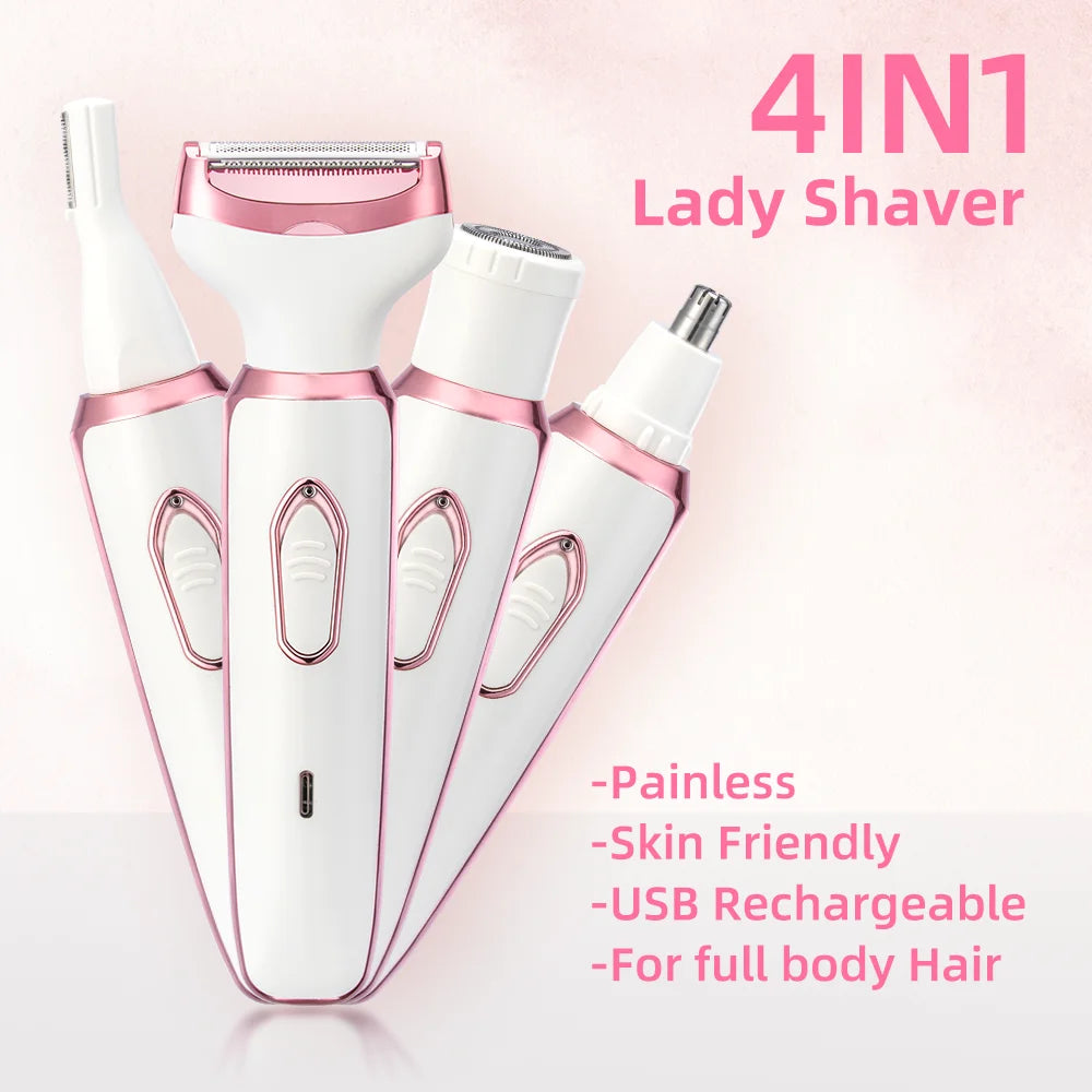 4-in-1 Rechargeable Lady Shaver & Trimmer