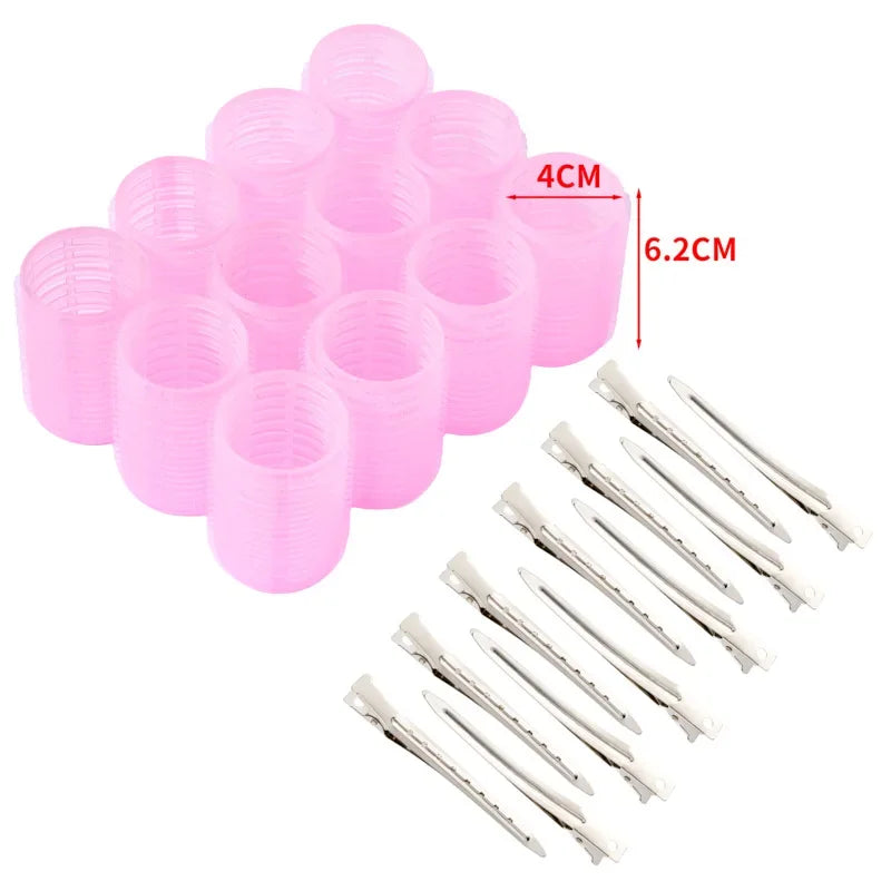 Self-Grip Hair Rollers Set with Clips