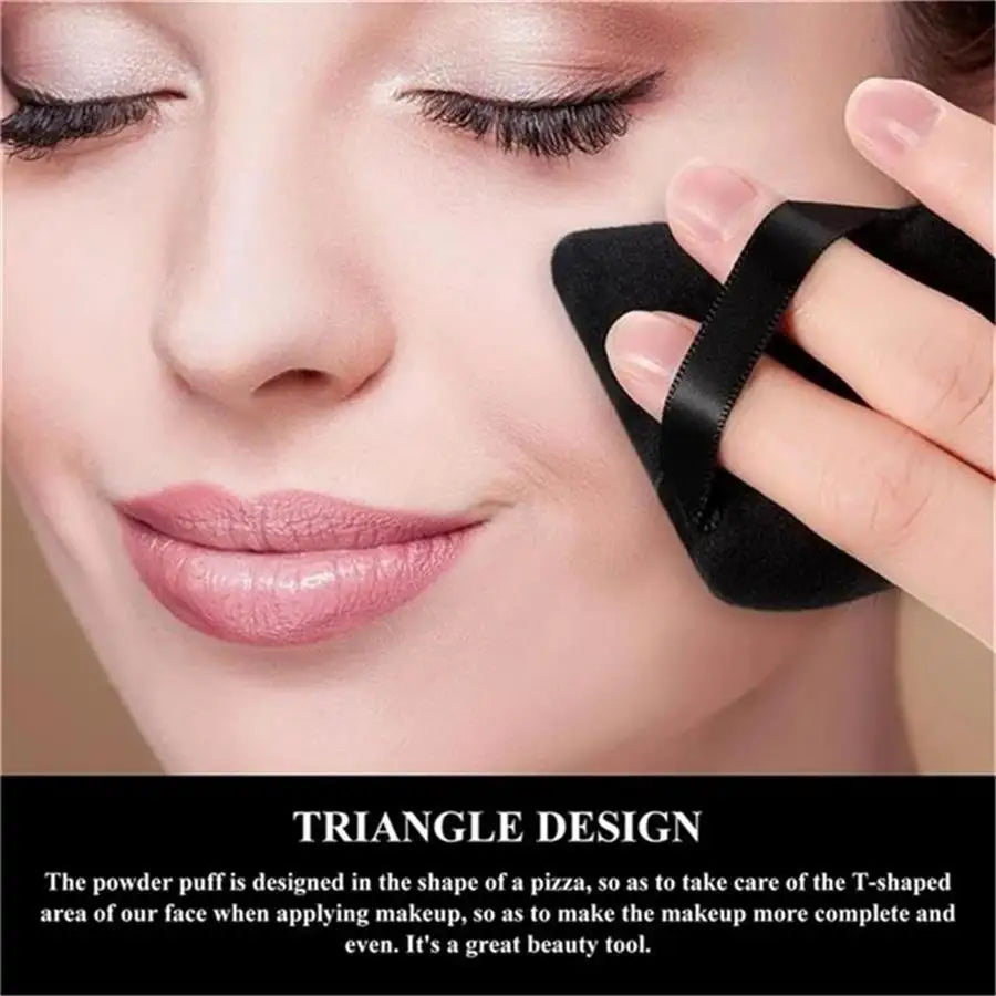 Velvet Triangle Powder Puff Set