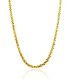 Gold-Tone Stainless Steel Textured Necklace