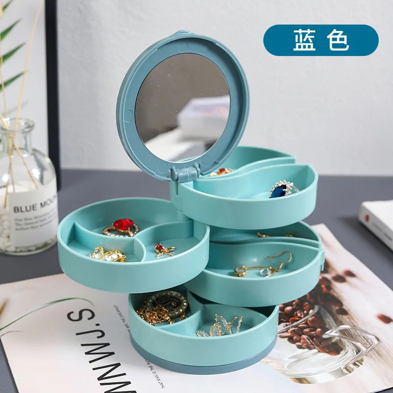 Rotating Jewellery Tray with Mirror