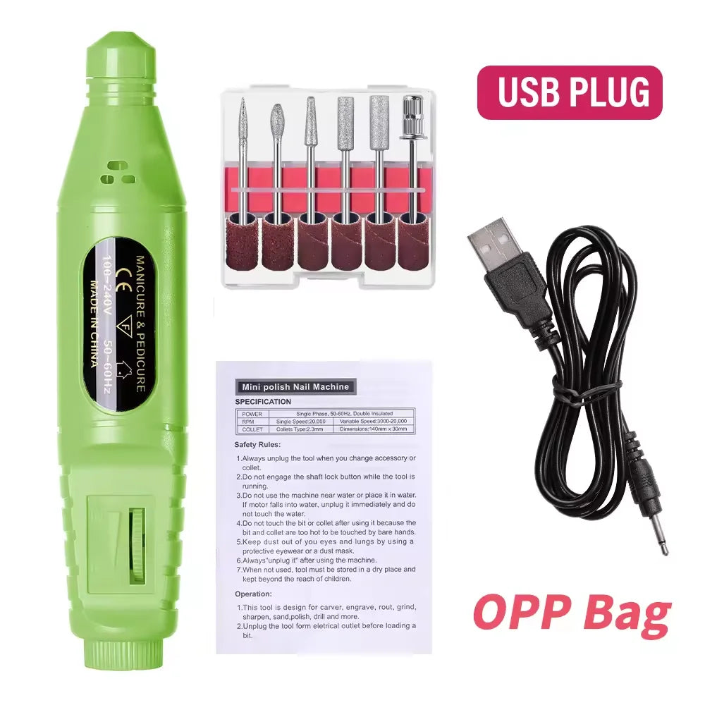 6-in-1 Electric Nail File Set