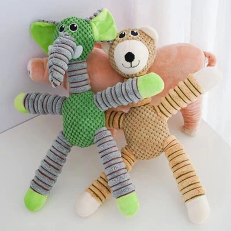 Squeaky Plush Elephant Dog Toy