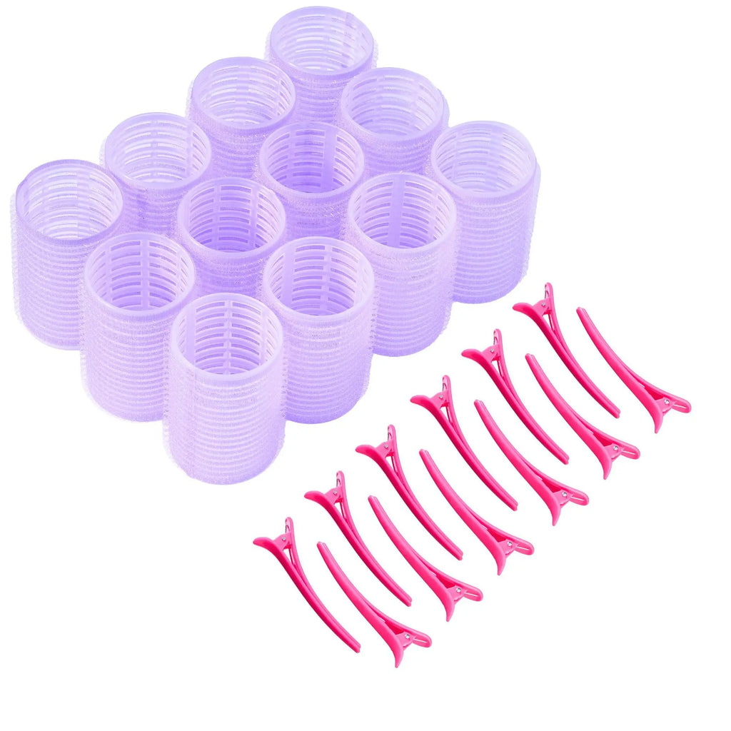 Self-Grip Hair Rollers Set with Clips